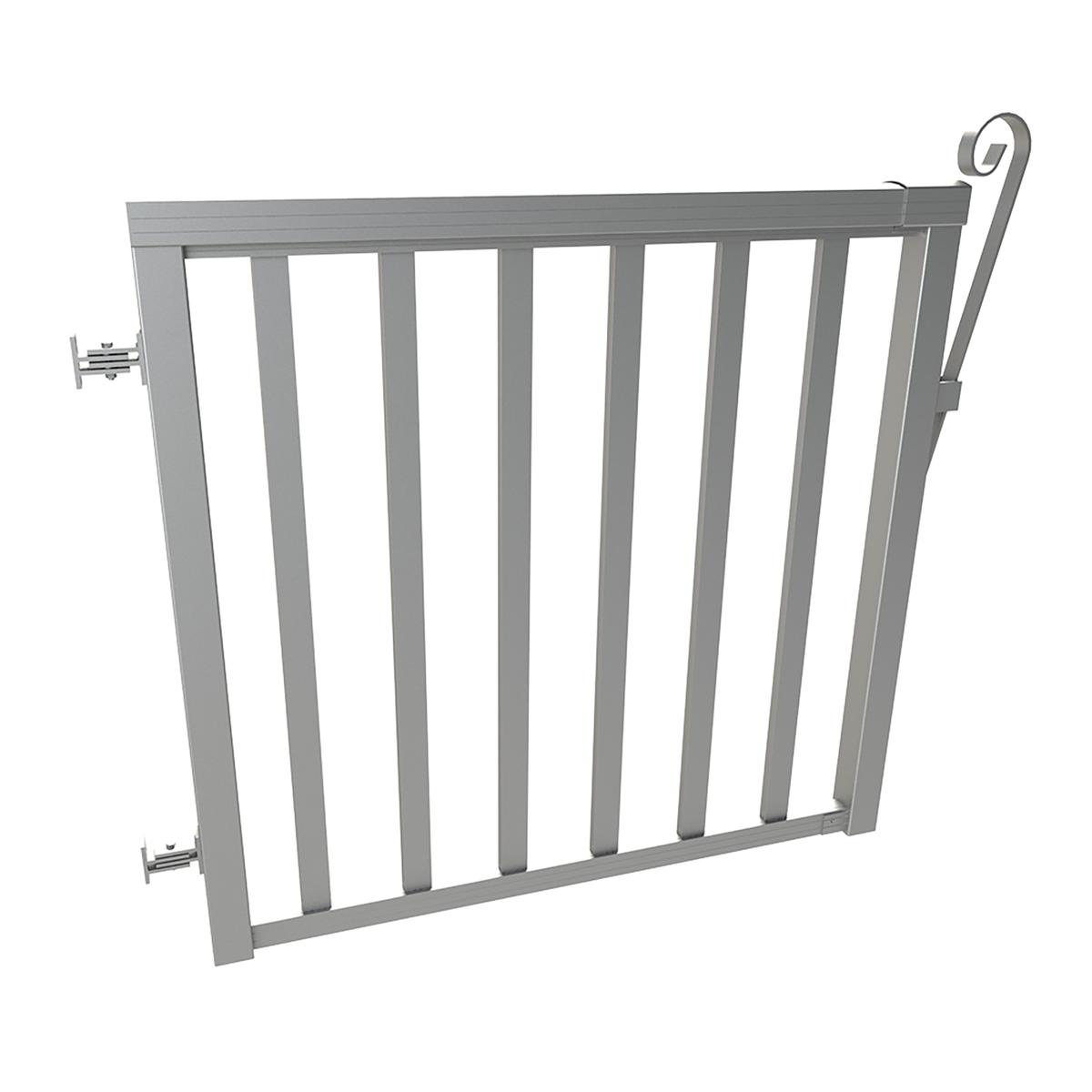 Peak 1000mm Silver Aluminium Deck Balustrade Wide Baluster Gate Kit ...