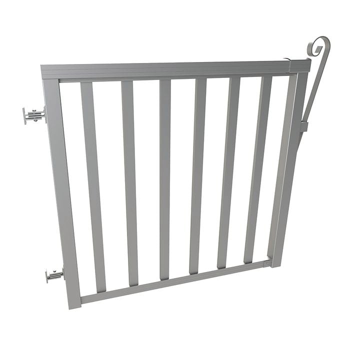 Peak 1000mm Silver Aluminium Deck Balustrade Wide Baluster Gate Kit ...