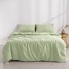 Dreamaker Superfine Washed Microfibre Quilt Cover Set Sage Green Super King Bed