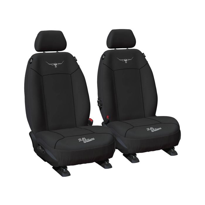 R.M.Williams Canvas All Over Front Seat Covers For Toyota Hilux Extra Cab 2015-On