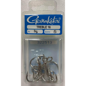 Gamakatsu 16 Heavy Duty Treble Fishing Hook 3/0