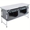 Folding Aluminum Table With Storage Cabinet