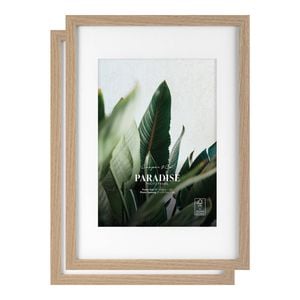 Cooper & Co. Set Of 2 29.7x42cm Mat to 21x29.7cm Oak Premium Paradise Wooden Photo Frame