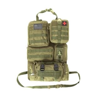 Catzon Tactical Car Seat Back Storage Bag 5 Detachable Pockets-green