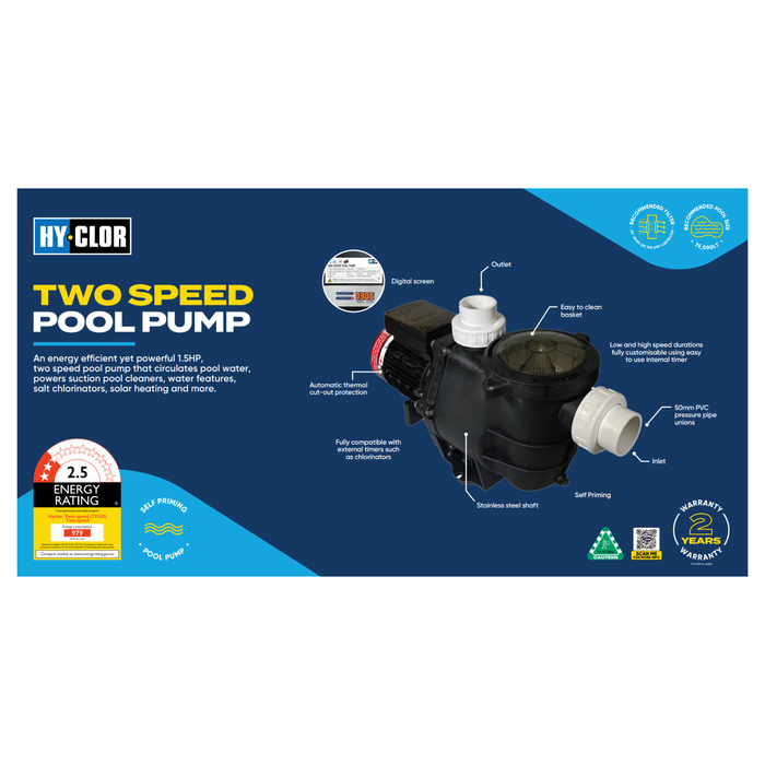 Hy-Clor Two Speed Pool Pump