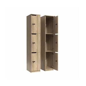 Olg Knox Locker Three Door New Oak Ravine W305mm X D455mm X H1805mm