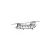 Ignite Laser Boeing Chinook CH-47 Heavy-Lift Helicopter Silhouette Metal Wall Art Rustic Metal 15.7 inch - 40 cm