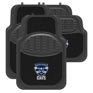 Geelong Cats Official Afl Universal Rubber Car Floor Mats Carpet