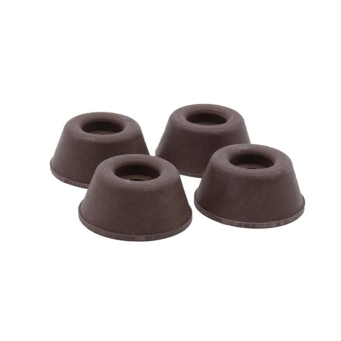 Surface Gard 22mm Brown Round Screw-In Bumpers - 4 Pack
