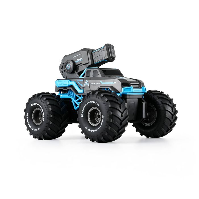 Keezi Kids Amphibious Remote Control Car Boat with Water Spray 2.4GHz 4WD RC Tank Beach Toy Blue