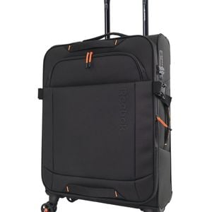 Reebok Pro Medium Leather Film Soft Shell Suitcase Travel Luggage 69cm Black