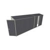 Build-a-Shed 0.8 x 5.2 x 2m Single Hinged Skillion Shed with Single Sliding Side Door - Grey