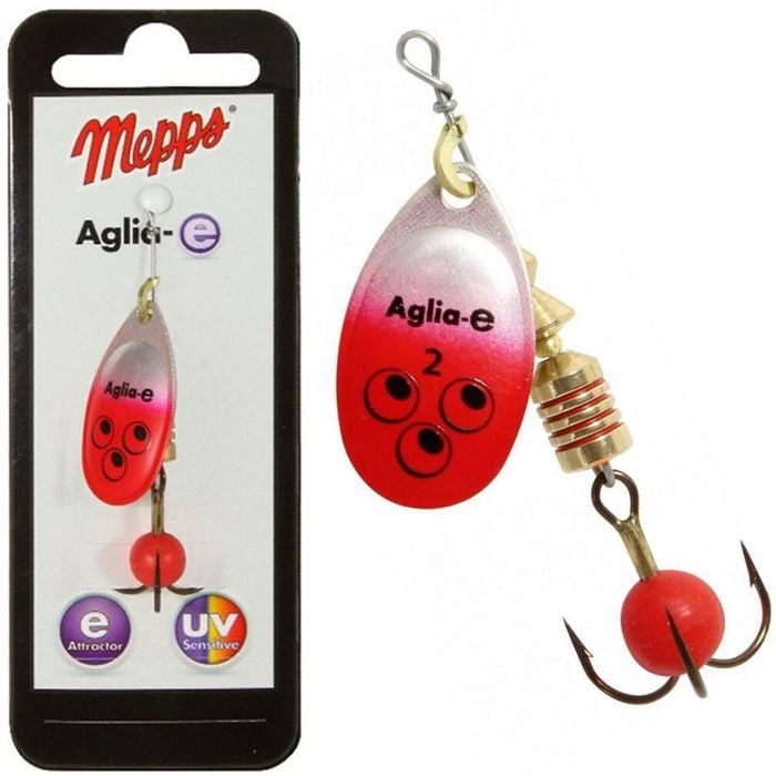Mepps Lures Aglia-e Brite Red Size 1 - 3.5g
