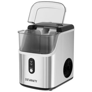 Devanti Ice Maker, 15KG/24H Ice Making Machine with 1.1L Water Tank, Stainless Steel