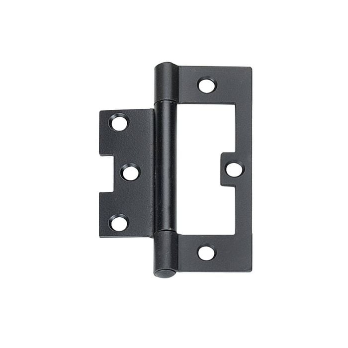 Delf 100mm Black Fixed Pin Non Mortise Hinge - 12 Pack