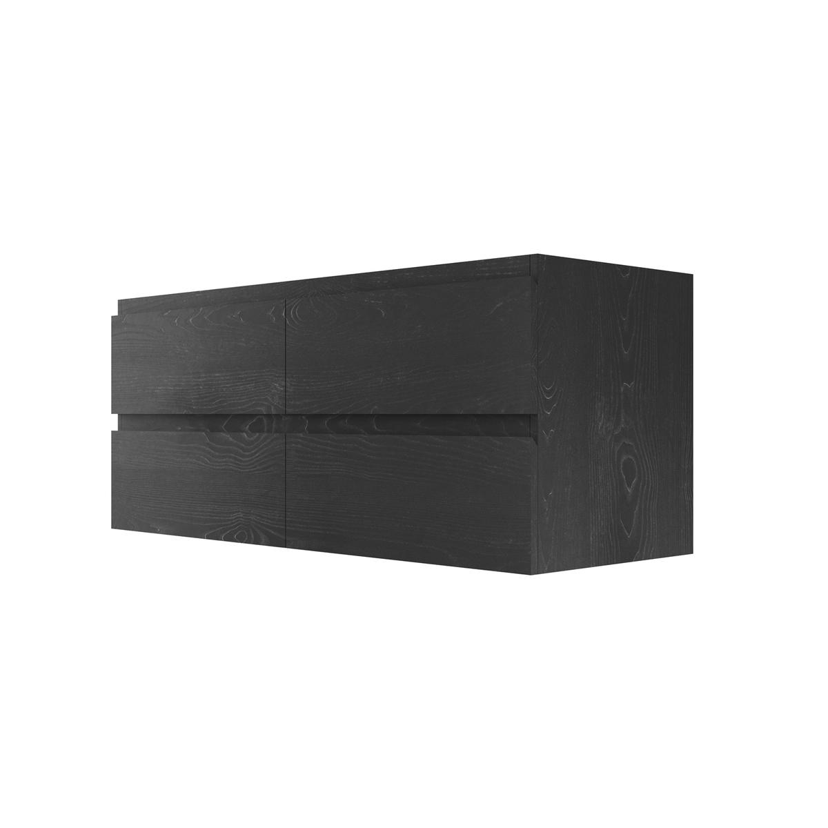 Stein 1200 x 450 x 500mm Black Select Wall Hung Handleless Vanity ...
