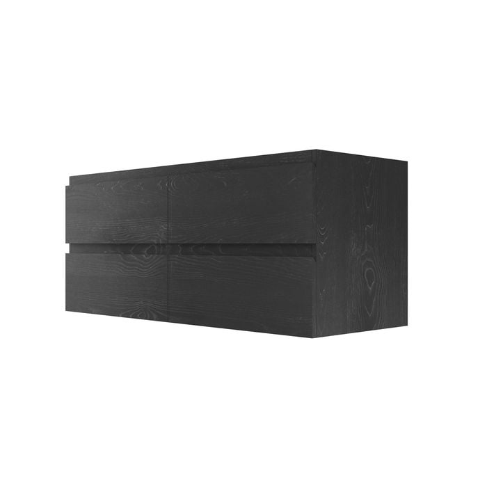 Stein 1200 x 450 x 500mm Black Select Wall Hung Handleless Vanity - Cabinet Only