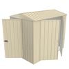 Build-a-Shed  1.5x 2.3 x 2.3m  Gable Double Hinged Side Door Shed - Cream