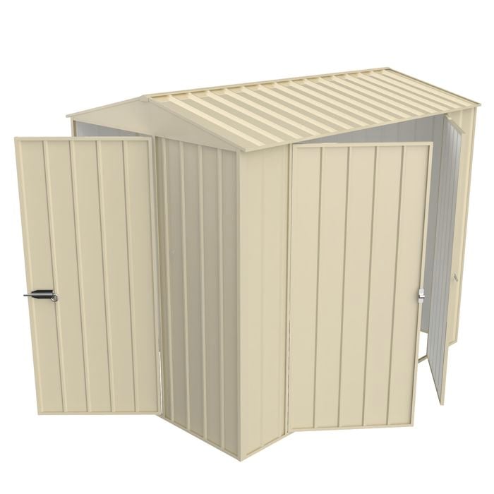 Build-a-Shed  1.5x 2.3 x 2.3m  Gable Double Hinged Side Door Shed - Cream
