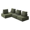 Oikiture 4PCS Modular Sofa Lounge Chair Sherpa Green