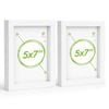 Nicola Spring 3d Box Photo Frames - 5" X 7" - White - Pack Of 2