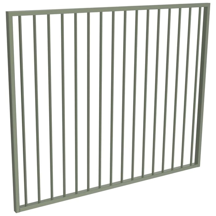 ProtectorAl 1470 x 1200mm Pale Eucalypt Aluminium Flat Top Garden Gate
