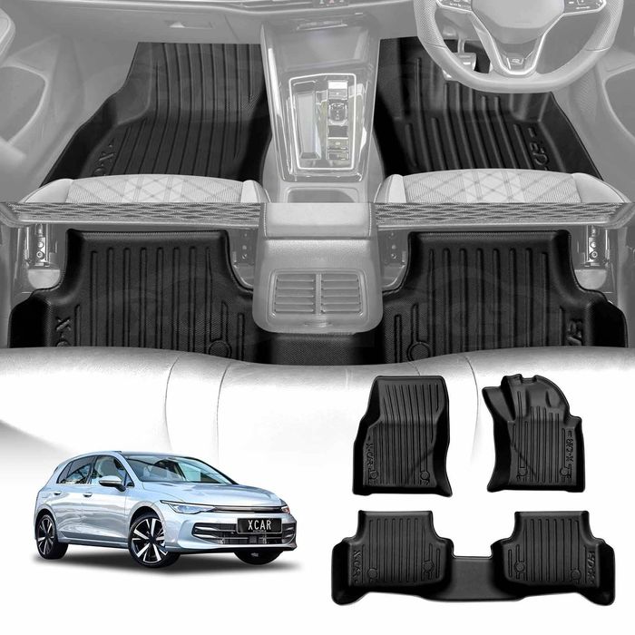 3D Floor Mats for Volkswagen VW Golf MK7 MK7.5 MK8 AUTO 2013-Onwards  Car Carpet Liner Set