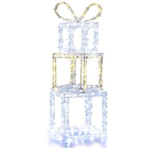 Costway 3PC LED Lighted Gift Box Set Xmas Christmas Lawn Indoor Decor