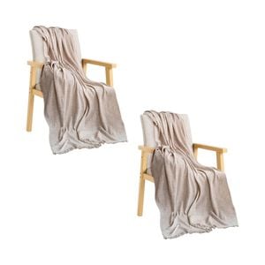 SOGA 2X 130x190cm Earth Tone Blanket – Houndstooth Tassel Throw