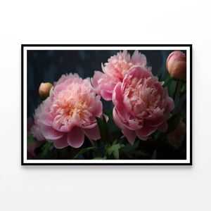 Fresh Pink Peonies Vase  Print 100% Australian Made 120x90cm  (Poster)