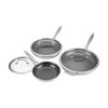 6pc Cuisinart FusionElite Nonstick Triple-Ply Stainless Steel Frying Pan Set