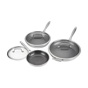 6pc Cuisinart FusionElite Nonstick Triple-Ply Stainless Steel Frying Pan Set