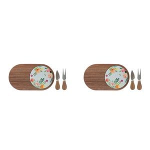 2PK Ladelle Esperance Platter & Cheese Knife Serving Set Kitchen Utensils