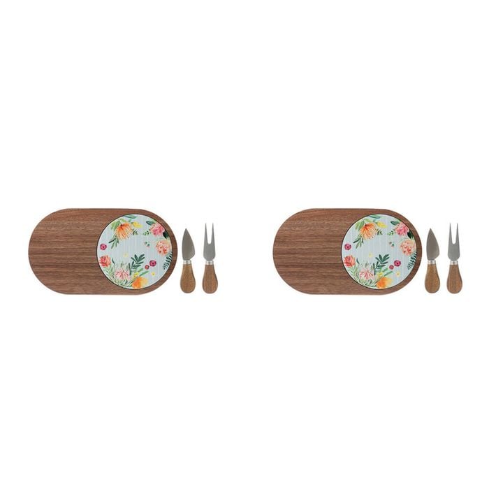 2PK Ladelle Esperance Platter & Cheese Knife Serving Set Kitchen Utensils