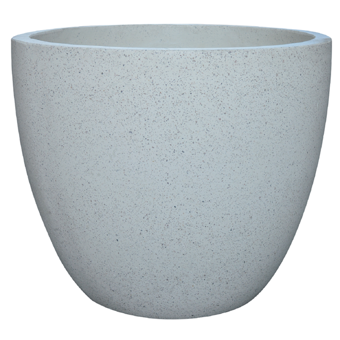 Northcote Pottery 25 x 19cm Small White Terrazzo Egg Pot