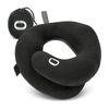 Catzon Neck Pillow for Travel Adjustable Head Chin Neck Support-Black(L)