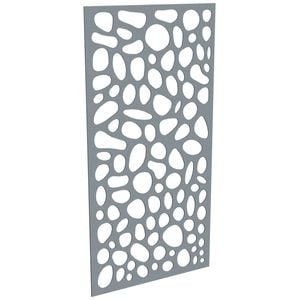 ProtectorAl 300-1200w x 1201-2400h Silver Brushed/Gloss White Riverstone Unframed Composite Deco Panel