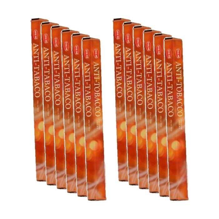 12PK HEM Home Fragrance Scented Smelling Incense Sticks Packet Set Anti Tobacco