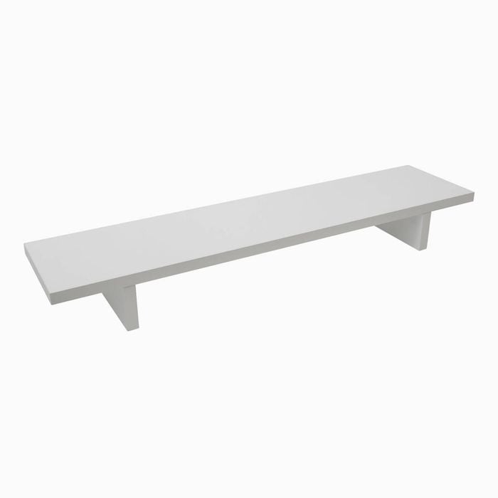 Desky Minimal Monitor Stand - White Melamine
