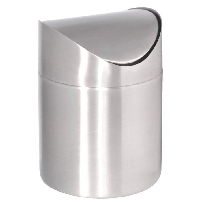 Olympia Tabletop Sachet Disposal Bin Stainless Steel 130x120mm Cafe Restaurant Catering Waste Bin