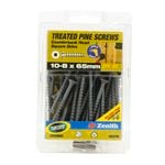 Zenith 10-8 x 65mm Tufcote® Countersunk Head Treated Pine Screws - 50 Pack