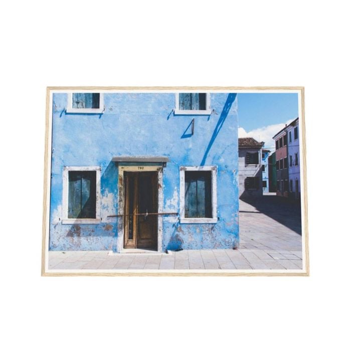 Galrie Stunning Burano Island Photography Print from Venice, Italy, Wood Frame, A4 21 x 30cm (8 x 12inch)