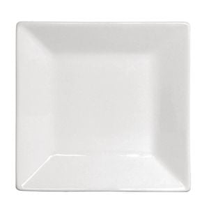 Olympia Whiteware Deep Square Plates Stackable Rolled Edges 150mm Pack Of 12