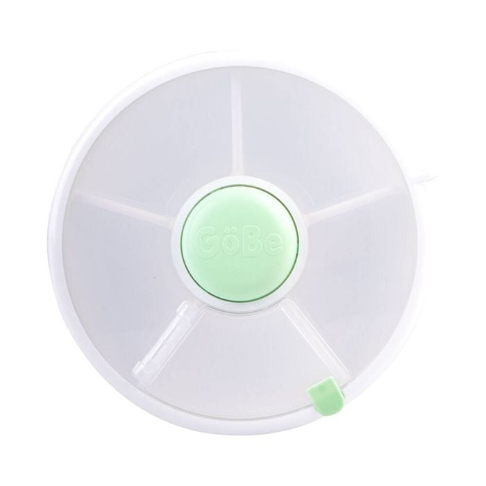 GoBe Original Round Snack Spinner Food Storage Container 16.5cm Green 3y+