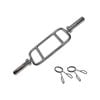 88cm Chrome Olympic Barbell Tricep Bar - 2 Free Spring Collar - for Home Gym
