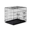 24 Inch Dog Cage Foldable Metal Puppy Crate Kennel 3 Doors i.Pet