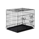 24 Inch Dog Cage Foldable Metal Puppy Crate Kennel 3 Doors i.Pet