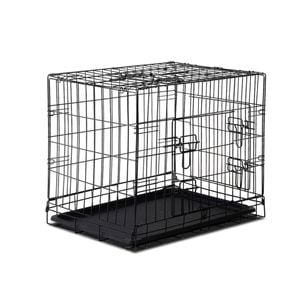 24 Inch Dog Cage Foldable Metal Puppy Crate Kennel 3 Doors i.Pet
