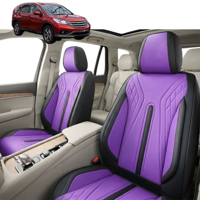 Australian Goose Front Seat Covers for Honda CR-V 2007 - 2012 (RE) - PU Leather, Purple (2pc)