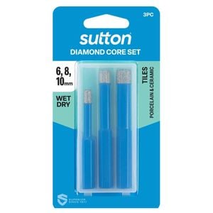 Sutton Tools 6, 8, 10mm Diamond Core Set - 3 Piece
